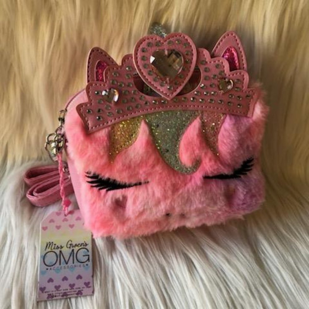 OMG Accessories Tiara Unicorn Crossbody Bag